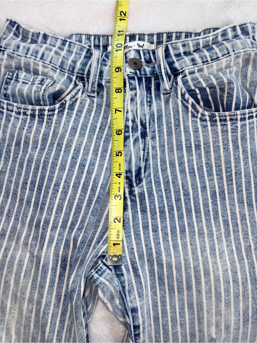 Willow & Root Railroad Striped Boho Pants sz 24 - Picture 6 of 10